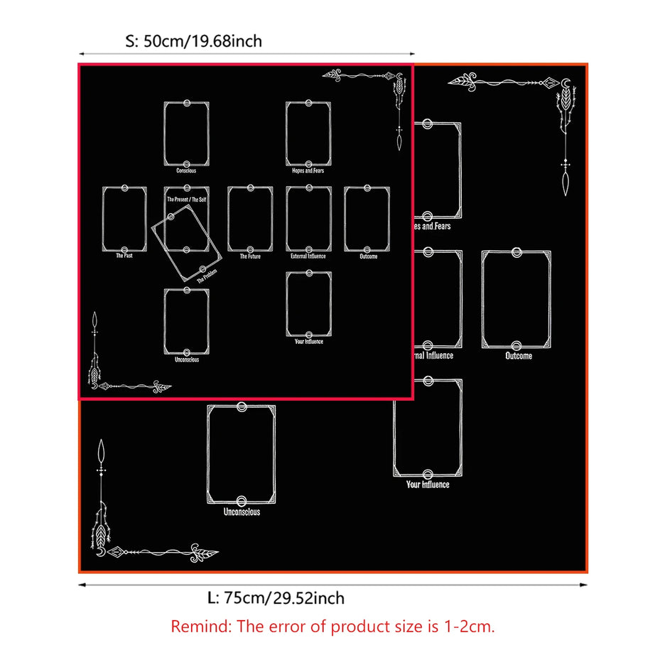 Versatile Card Reading Card Game Tarot Table Cloth Altar Cloth Home Decor Polyester Tarot Divination Table Cloth For Reading