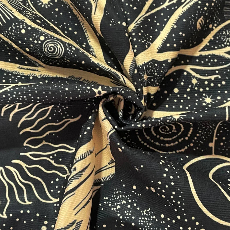 Blue Life Tree Tarot Tablecloth Sun Moon Starry Sky Altar Cloth Tarot Reading Cover Witchcraft Astrology Oracle Tarot Mat