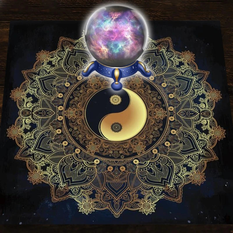 Tarots Tablecloth Rune Divinations Table Cover Astrology Oracles Board Game Mat Square Shape Pendulum Altar Table Cloth