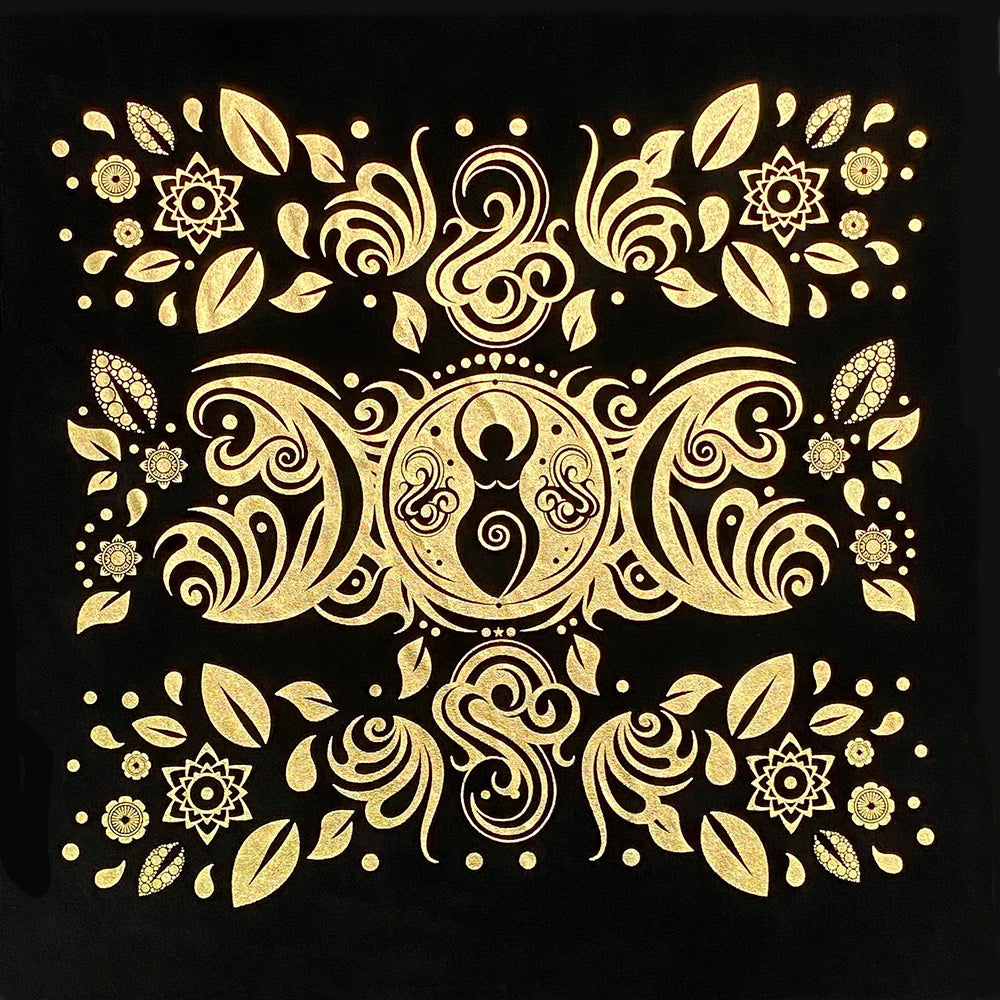 Black Tablecloths Tarot Clot Card Divination Halloween Tablecloth Black gold Fashion Decoration Alchemical Sigil Altar Astrology