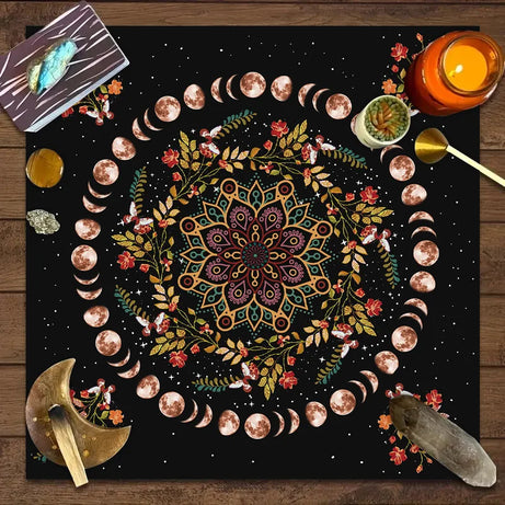 Tarot Tablecloth with 12 Constellations - Perfect for Divination, Party Decor, and Home Decor