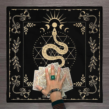 Own Your Power Altar Cloth moon phase snake Tarot Cloth for Spread Tarot Reading Cloth Tarot Spread Cloth Witch Wiccan homeDecor