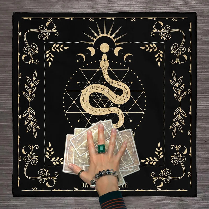 Own Your Power Altar Cloth moon phase snake Tarot Cloth for Spread Tarot Reading Cloth Tarot Spread Cloth Witch Wiccan homeDecor