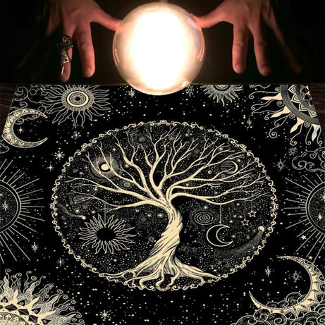 Square Flannelette Tarot Altar Cloth Board Game Pad Astrological Oracles Pad Table Cover Card Mat Divinations Tablecloth