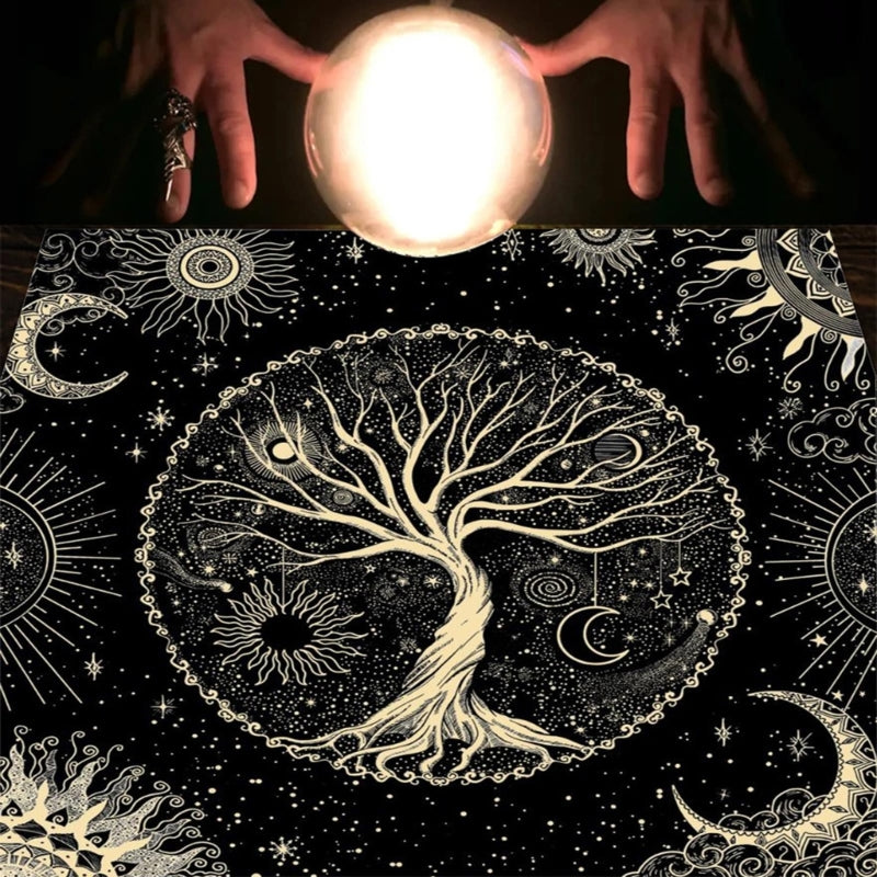 Square Flannelette Tarot Altar Cloth Board Game Pad Astrological Oracles Pad Table Cover Card Mat Divinations Tablecloth