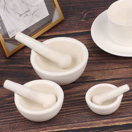 Ceramics Spice Mill Grinder Set Bowls Handheld Seasoning Mills Grinder Mortar and Pestle Tools Set Miniatures