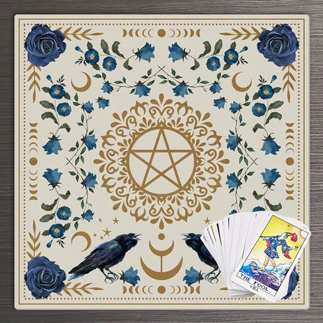 Reading Tarot Cushion Witchcraft Lodge Centerpiece Gift Ornament Altar Cloth Changing Sun Moon Flower