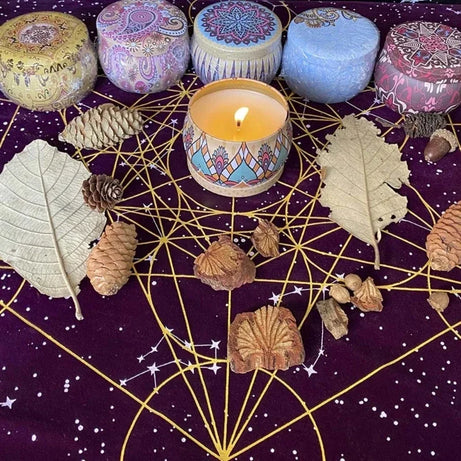 Altar Tarot Cloth Metatrone's Cub Crystal Grid Tablecloth Tarot Divination Cards Table Cloth Tapestry Witchcraft Supply