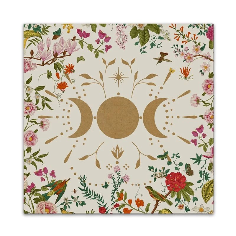 Triple Moon Altar Cloth Alter Cloth Tarot Cloth For Spread Tarot Reading Cloth moon Phase Tarot Mat Altar Decor Witchy Witch