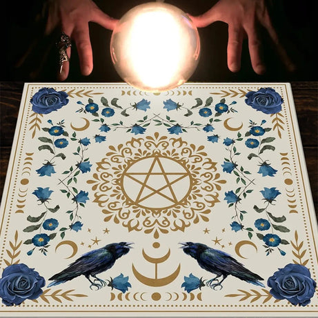 Reading Tarot Cushion Witchcraft Lodge Centerpiece Gift Ornament Altar Cloth Changing Sun Moon Flower