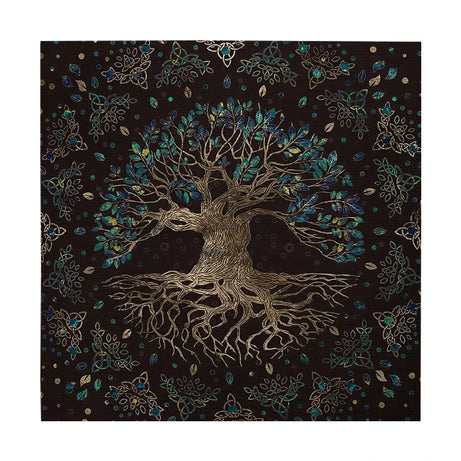 Tree of Life Tarot Tablecloth Altar Cloth Pagan Spiritual Pendulum Witchcraft Astrology Oracle Cards Pads for Room Home Decor