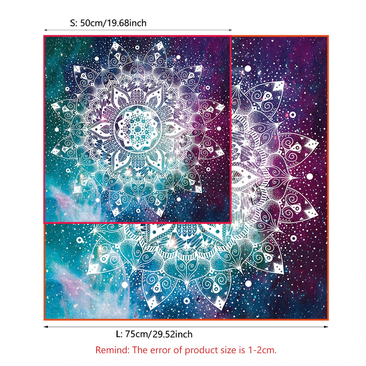 Blue Mandala Tarot Card Tablecloth flower life table cloth for tarot Mystical Starry Sky Wicca Altar Cloth Game Card Pad