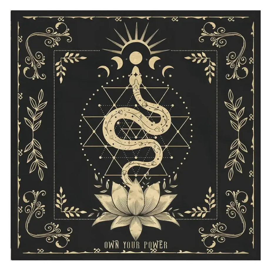 Square Tarot Table Cover Astrology Mat Tarot Card Pendulum Altar Cloth Rune Divinations Reading Cloth Psychic Tablecloth