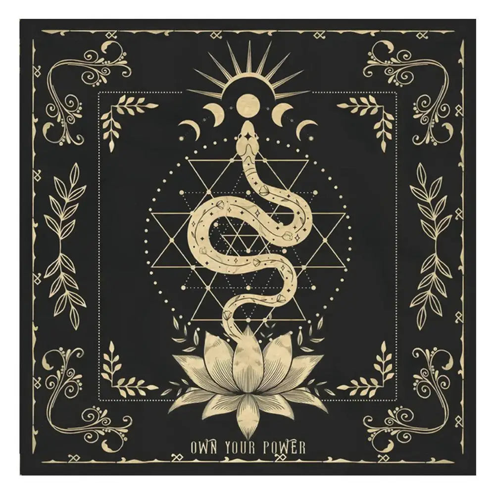 Square Tarot Table Cover Astrology Mat Tarot Card Pendulum Altar Cloth Rune Divinations Reading Cloth Psychic Tablecloth