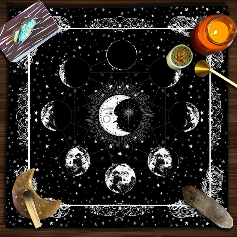 Square Flannelette Tarot Altar Cloth Board Game Pad Astrological Oracles Pad Table Cover Card Mat Divinations Tablecloth