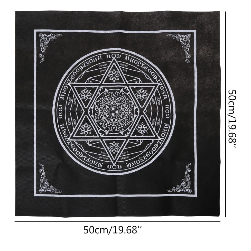 Tarot Table Altar Cloth Metaphysical Board Game Mat Square Pendulum Divination Altar Tablecloth Board Game Card Pad