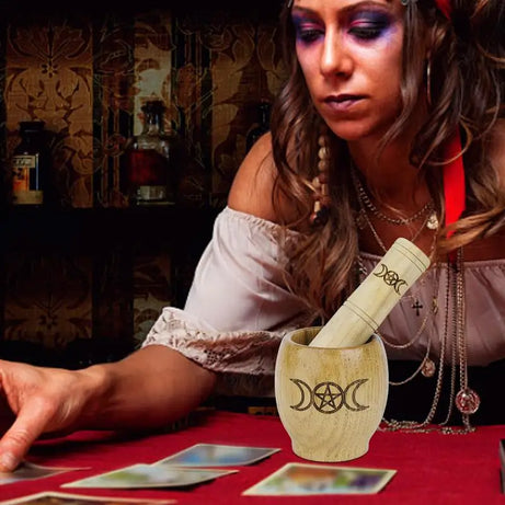 Wooden Mortar and Pestle Set Eco-Friendly, Durable, Enchanting Design