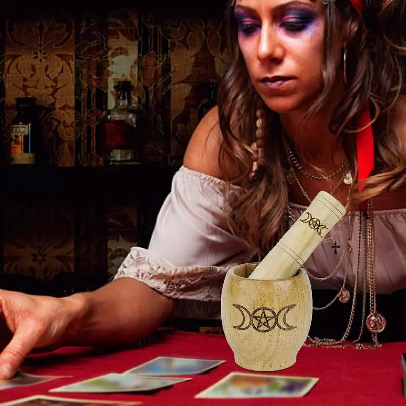 Wooden Mortar and Pestle Set Eco-Friendly, Durable, Enchanting Design