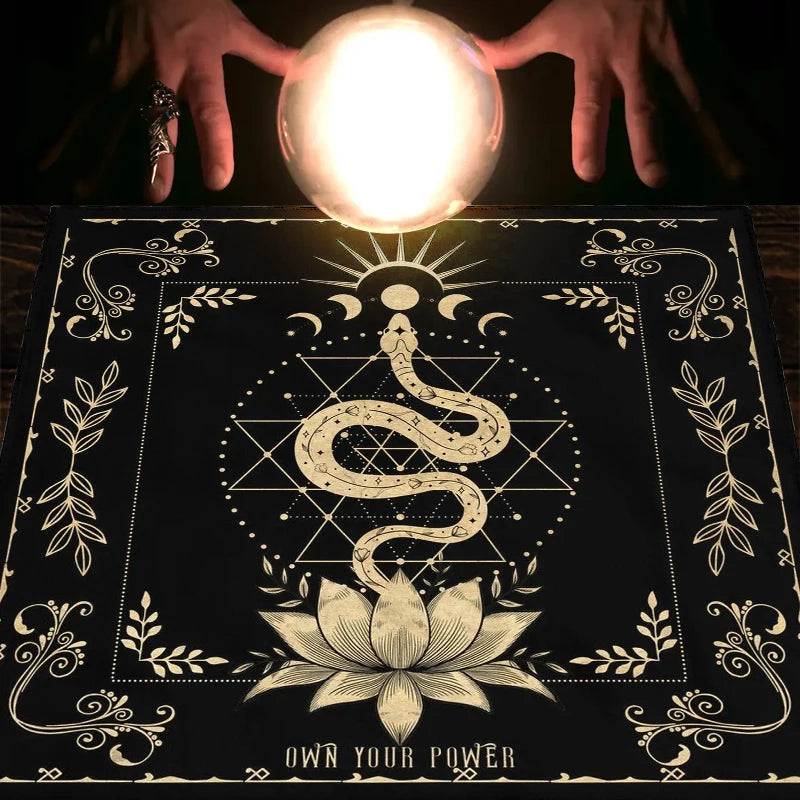 Own Your Power Altar Cloth moon phase snake Tarot Cloth for Spread Tarot Reading Cloth Tarot Spread Cloth Witch Wiccan homeDecor