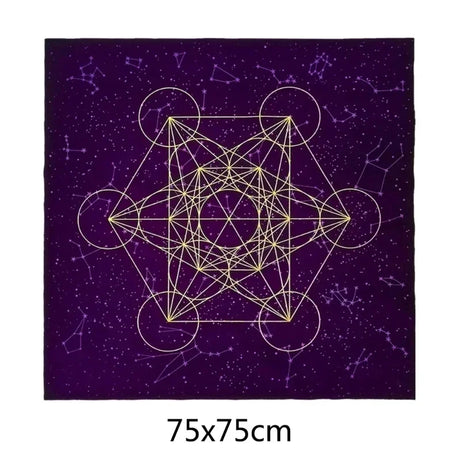 Altar Tarot Cloth Metatrone's Cub Crystal Grid Tablecloth Tarot Divination Cards Table Cloth Tapestry Witchcraft Supply