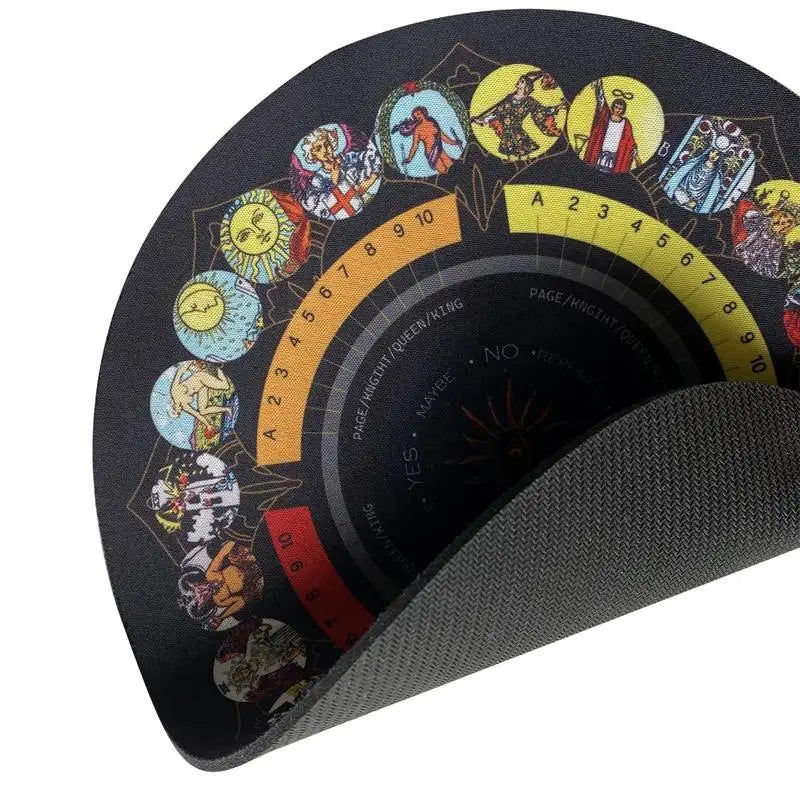 Divination Board - Round Pendulum Mat Rubber Pendulum Divining Mat Altar Tarot Table Cloth For Spiritual Healing Balance