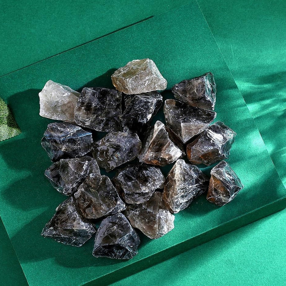 Bulk Smoky Quartz Healing Crystals Large 1" Natural Raw Stones Crystal for Reiki Healing, Wicca, witchcraft, Tumbling, Cabbing, Fountain Rocks, Decoration, Polishing