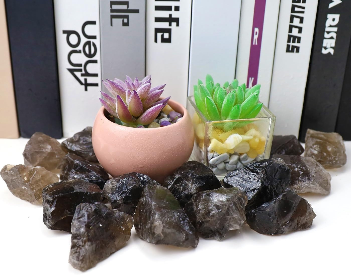 Bulk Smoky Quartz Healing Crystals Large 1" Natural Raw Stones Crystal for Reiki Healing, Wicca, witchcraft, Tumbling, Cabbing, Fountain Rocks, Decoration, Polishing