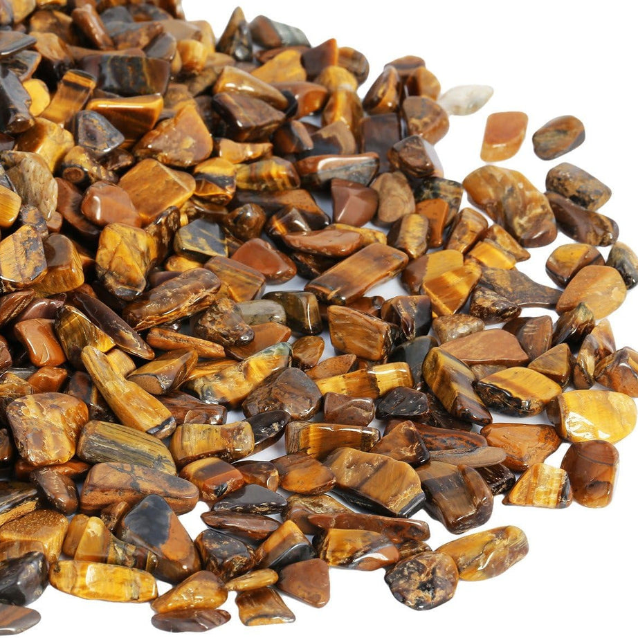 Tiger's Eye Stone Tumbled Chips Crushed Stone Healing Reiki Crystal Jewelry Making Home Decoration