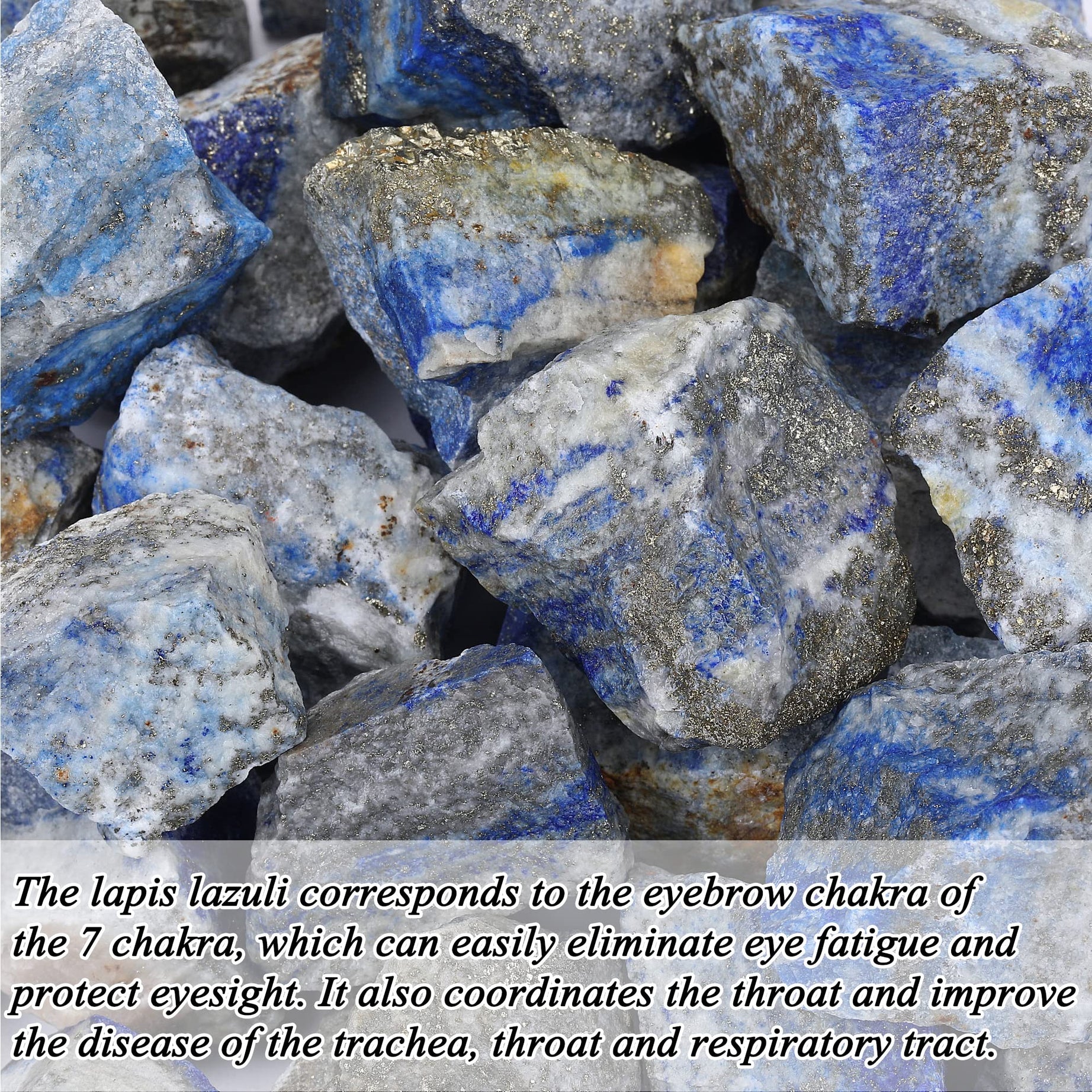 Bulk Lapis Lazuli Healing Crystals Large 1" Natural Raw Stones Crystal for Reiki Healing, Wicca, witchcraft, Tumbling, Cabbing, Fountain Rocks, Decoration, Polishing