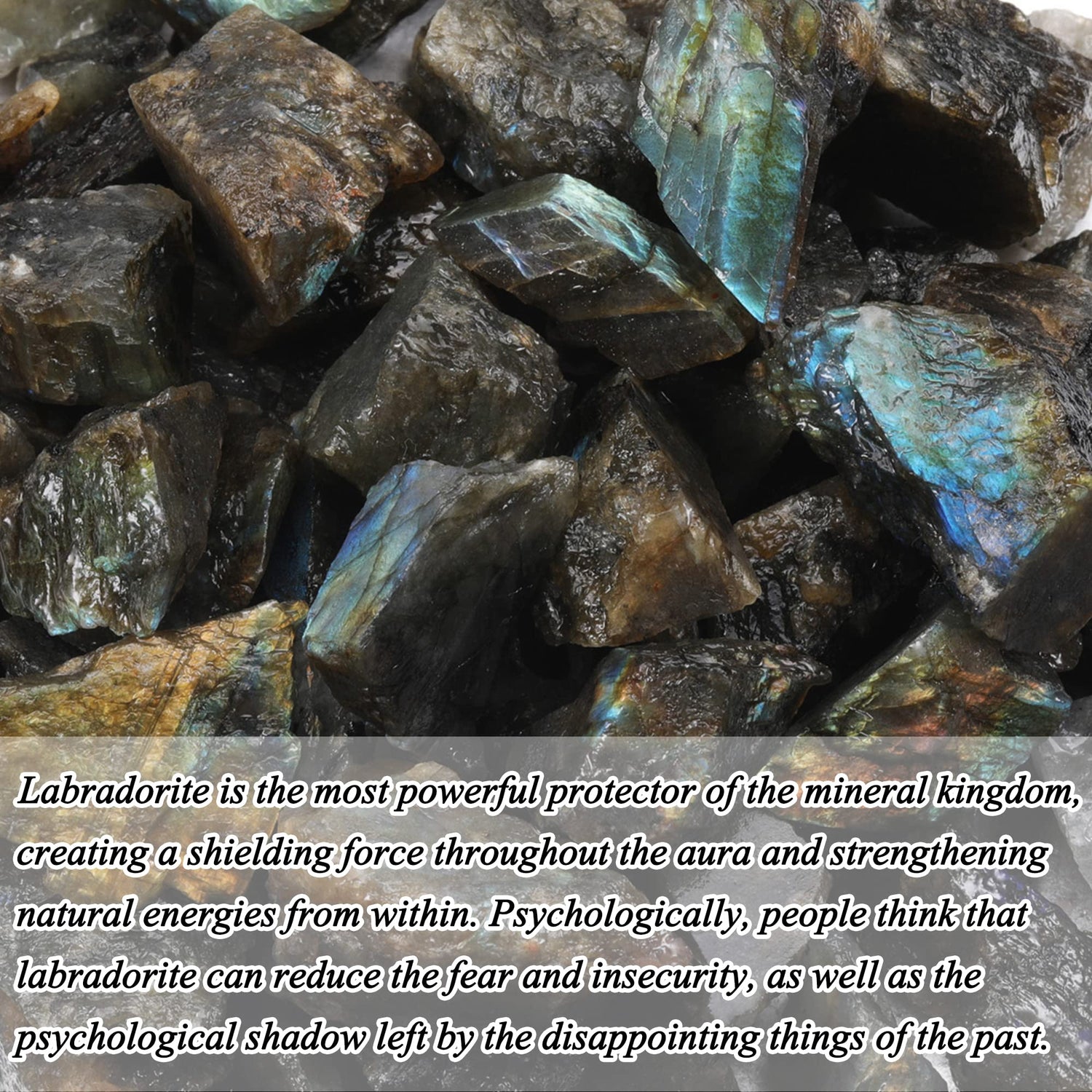 Bulk Labradorite Healing Crystals Large 1" Natural Raw Stones Crystal for Reiki Healing, Wicca, witchcraft, Tumbling, Cabbing, Fountain Rocks, Decoration, Polishing