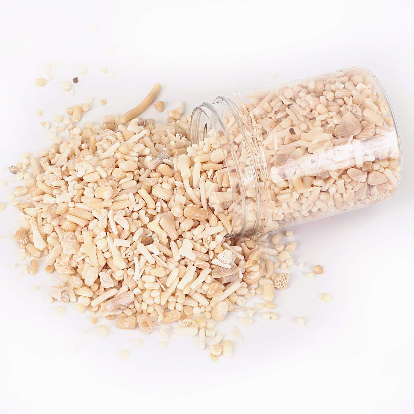 White Coral Tumbled Chips Crushed Stone Healing Reiki Crystal Jewelry Making Home Decoration