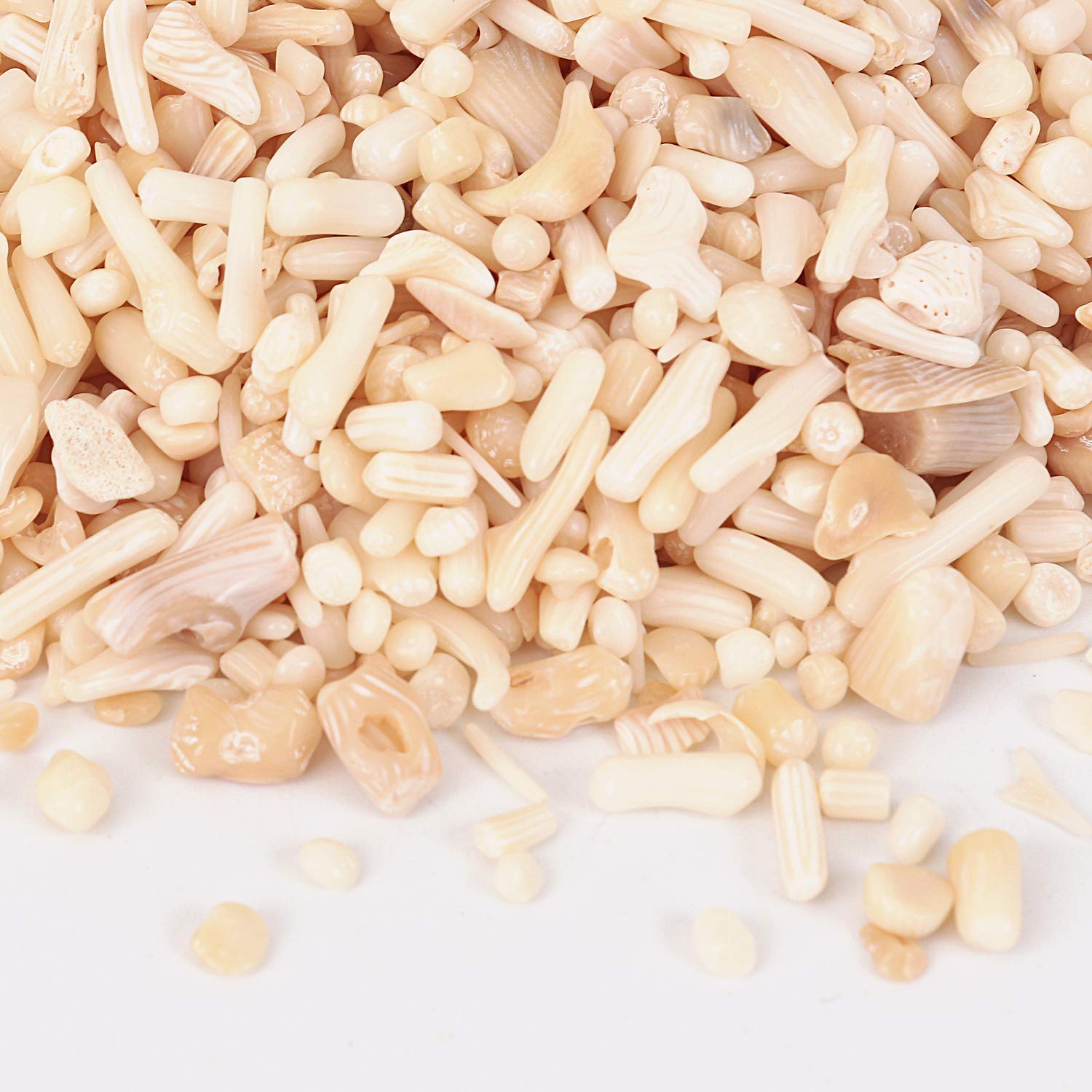 White Coral Tumbled Chips Crushed Stone Healing Reiki Crystal Jewelry Making Home Decoration