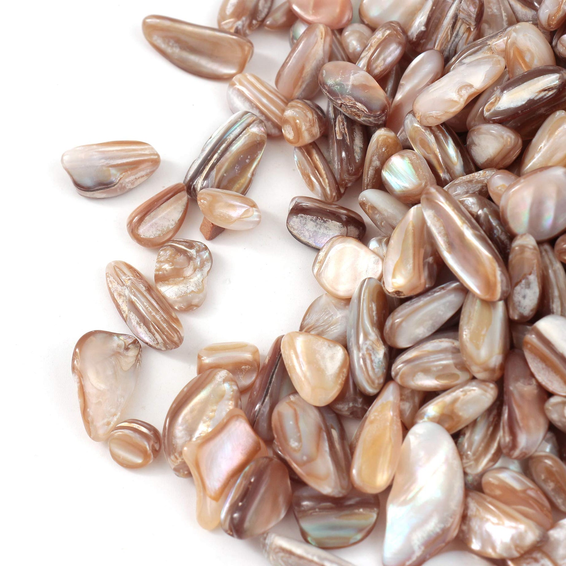 Black Shell Tumbled Chips Crushed Stone Healing Reiki Crystal Jewelry Making Home Decoration