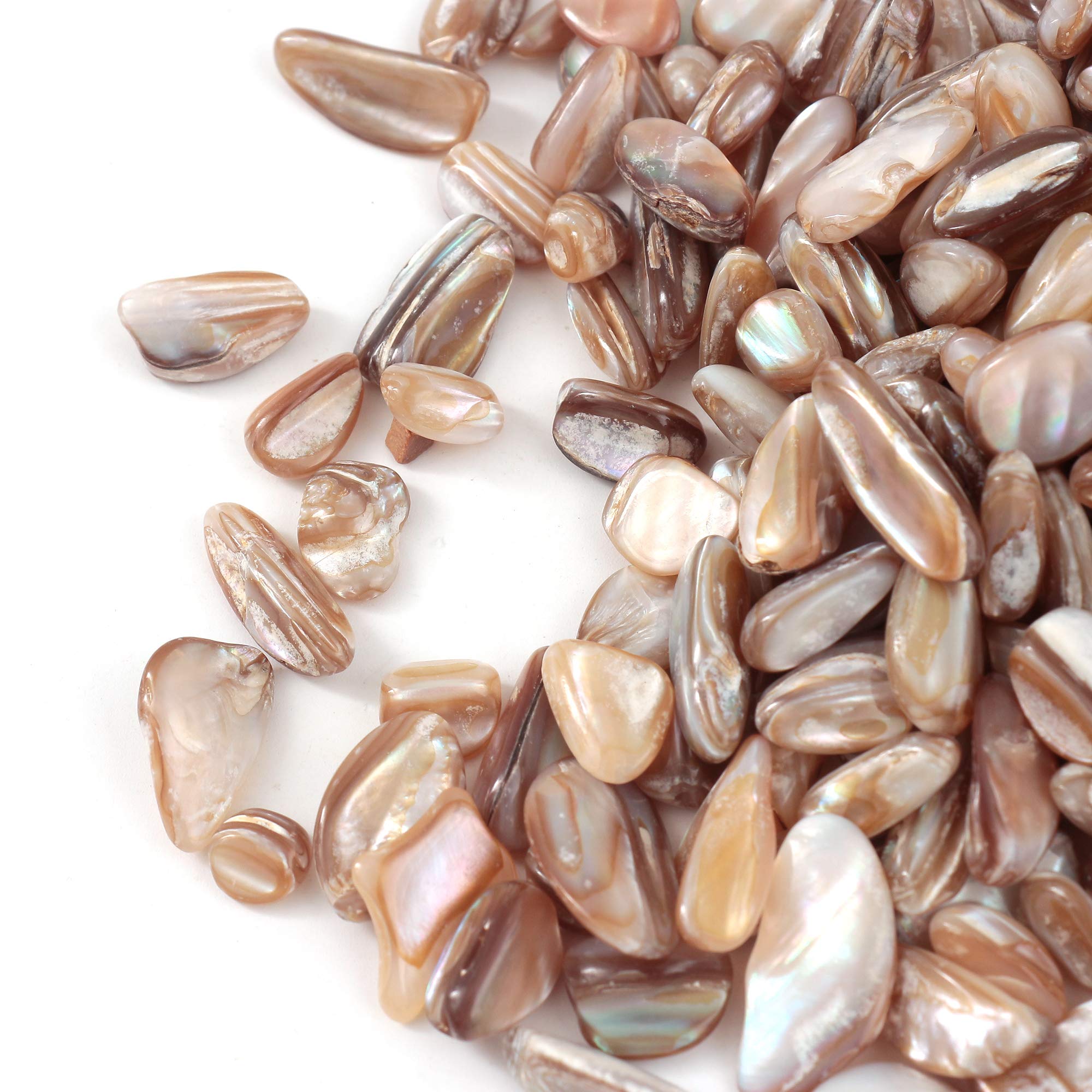 Black Shell Tumbled Chips Crushed Stone Healing Reiki Crystal Jewelry Making Home Decoration