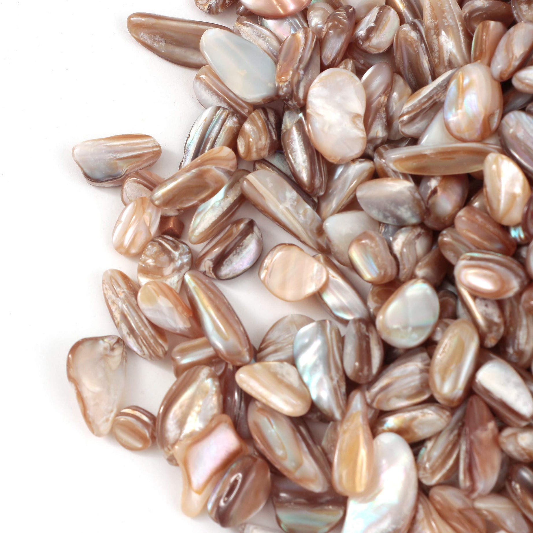 Black Shell Tumbled Chips Crushed Stone Healing Reiki Crystal Jewelry Making Home Decoration