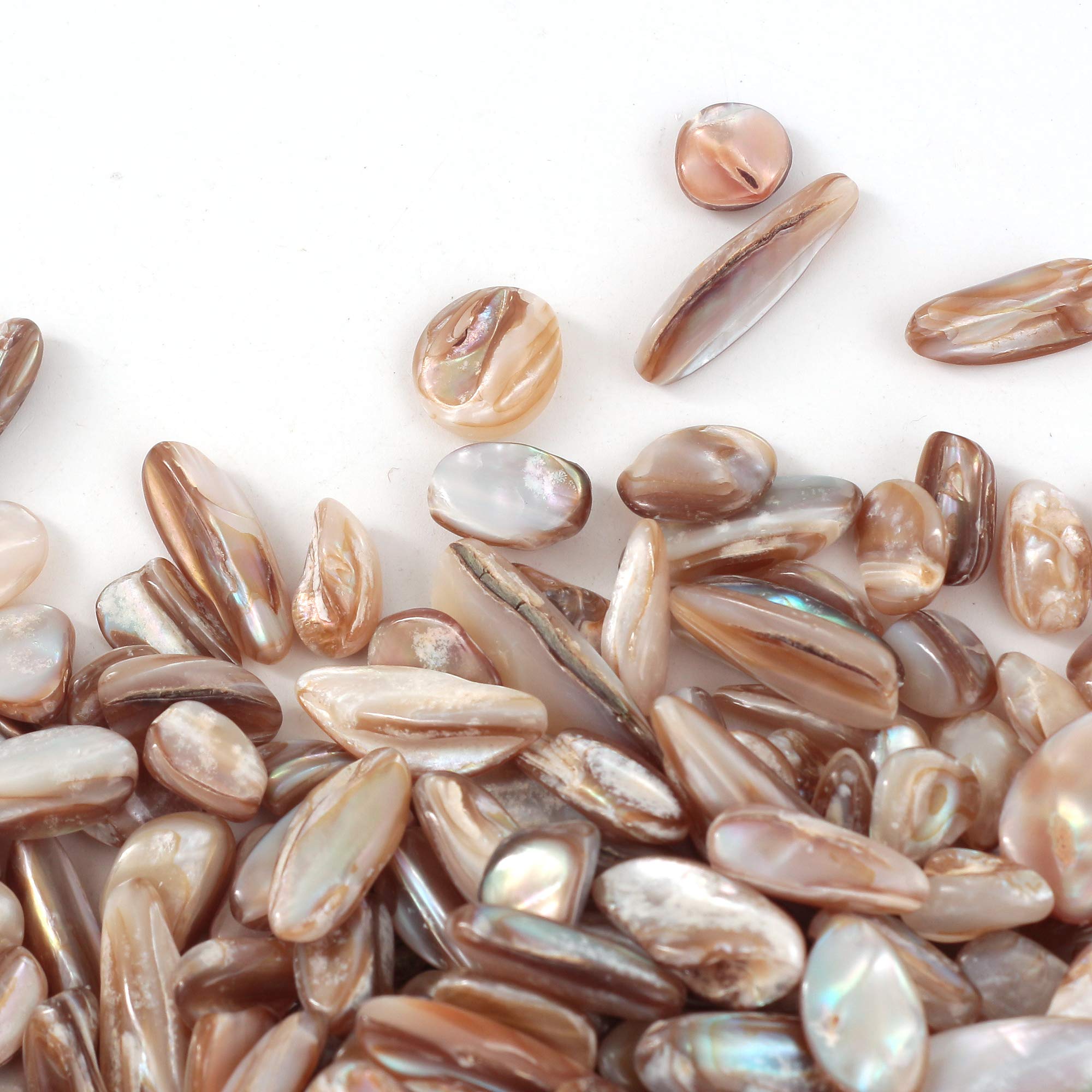 Black Shell Tumbled Chips Crushed Stone Healing Reiki Crystal Jewelry Making Home Decoration