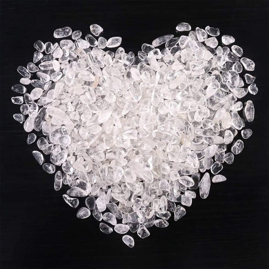 Clear Quatrz Tumbled Chips Crushed Stone Healing Reiki Crystal Jewelry Making Home Decoration