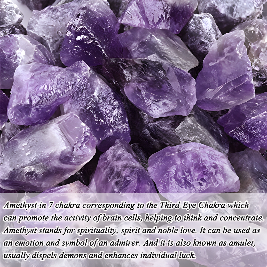 Bulk Amethyst Healing Crystals Large 1" Natural Raw Stones Crystal for Reiki Healing, Wicca, witchcraft, Tumbling, Cabbing, Fountain Rocks, Decoration, Polishing