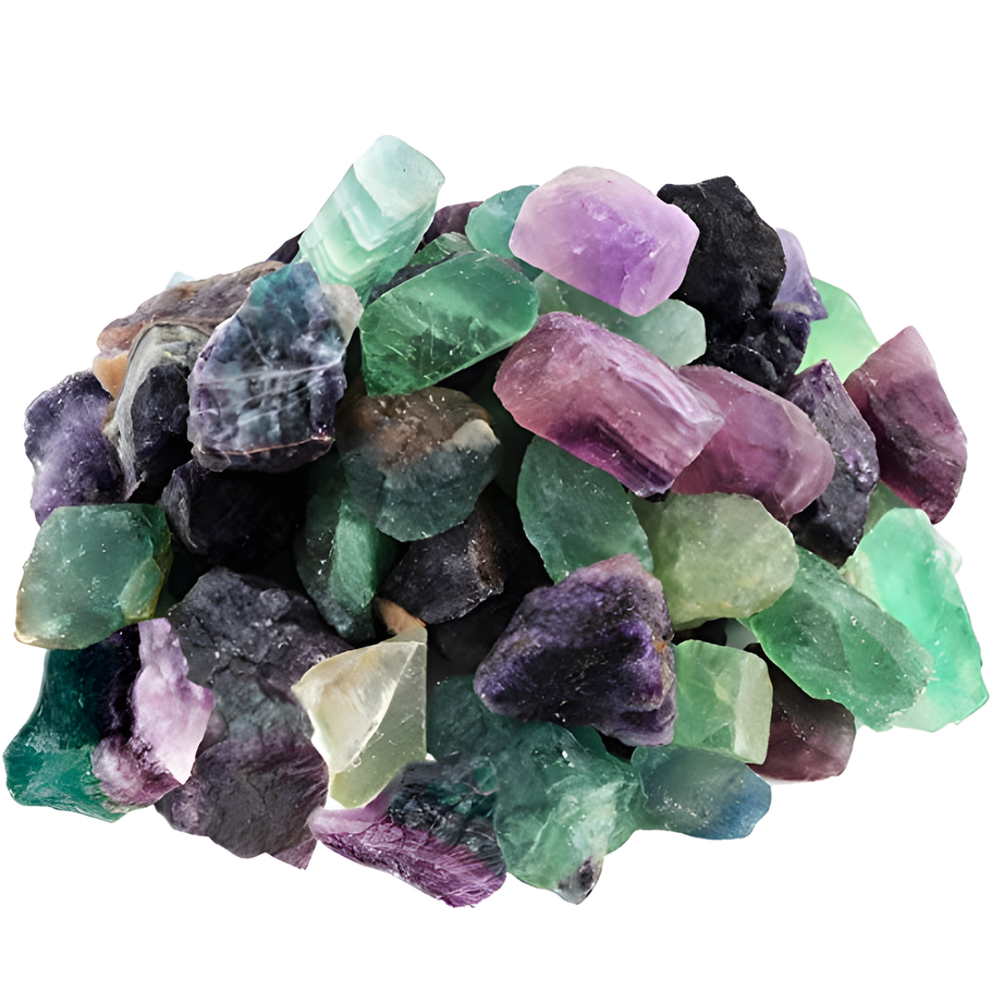 Bulk Fluorite Healing Crystals Large 1" Natural Raw Stones Crystal for Reiki Healing, Wicca, witchcraft, Tumbling, Cabbing, Fountain Rocks, Decoration, Polishing
