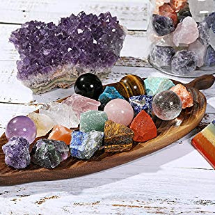 Bulk Mixed Crystals Healing Crystals Large 1" Natural Raw Stones Crystal for Reiki Healing, Wicca, witchcraft, Tumbling, Cabbing, Fountain Rocks, Decoration, Polishing