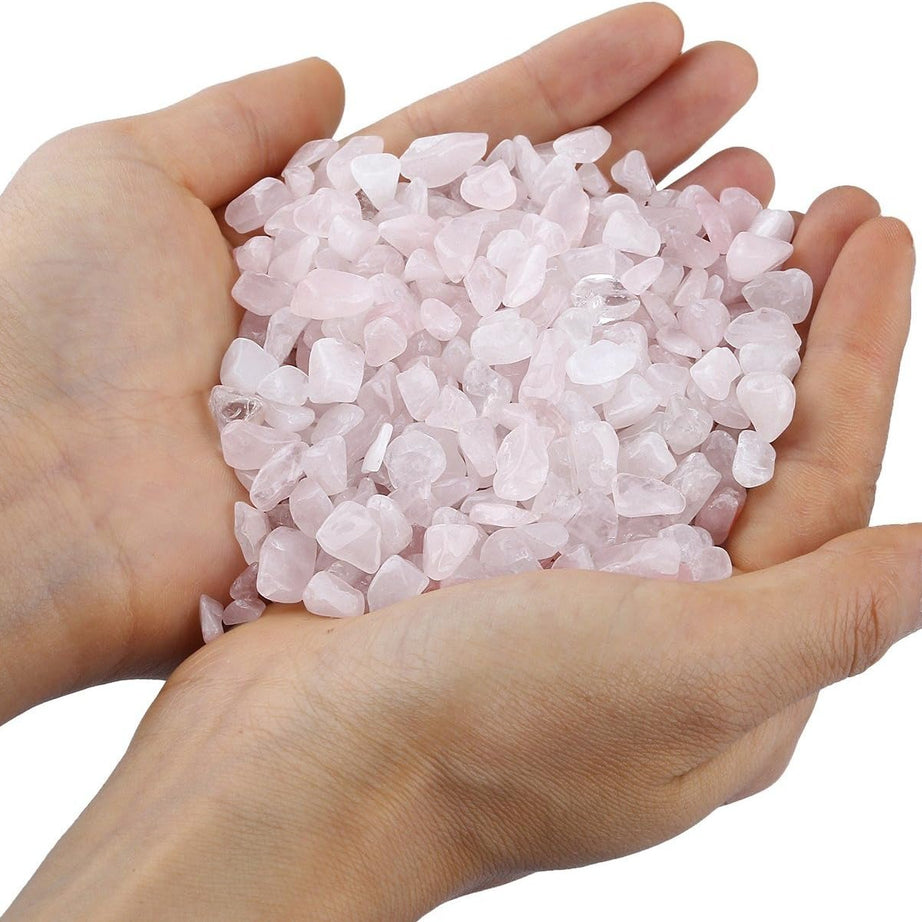 Rose Quartz Tumbled Chips Crushed Stone Healing Reiki Crystal Jewelry Making Home Decoration