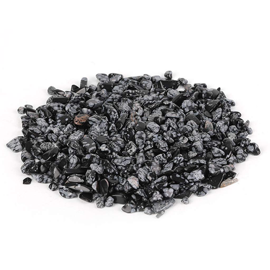 Snow Black Tumbled Chips Crushed Stone Healing Reiki Crystal Jewelry Making Home Decoration